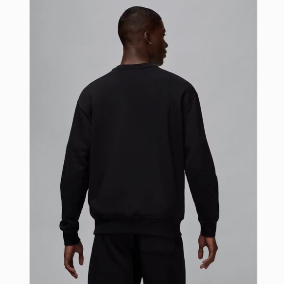 Jordan Brooklyn Fleece Mens Crew-Neck Sweatshirt Black - Picture 11 of 14